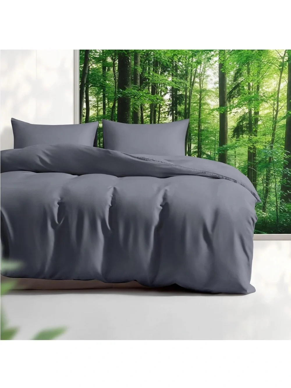 NEW Hot Sleeper Sheets Tencel Duvet Cover Set, Twin/TwinXL Size - Dark Grey